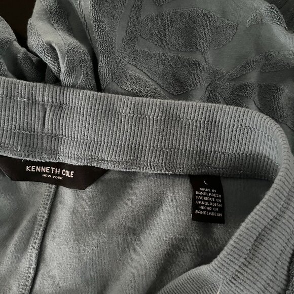 New Kenneth Cole French Terry Shorts Men Large Blue Petrol - No Hang Tags - Picture 3 of 3